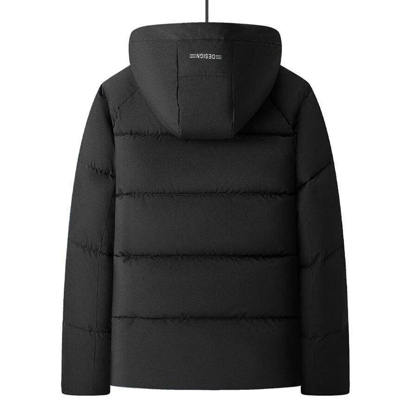 2025 Winter New Men's Graphene Thickened Warm Fashion Casual Hooded Cotton Jacket