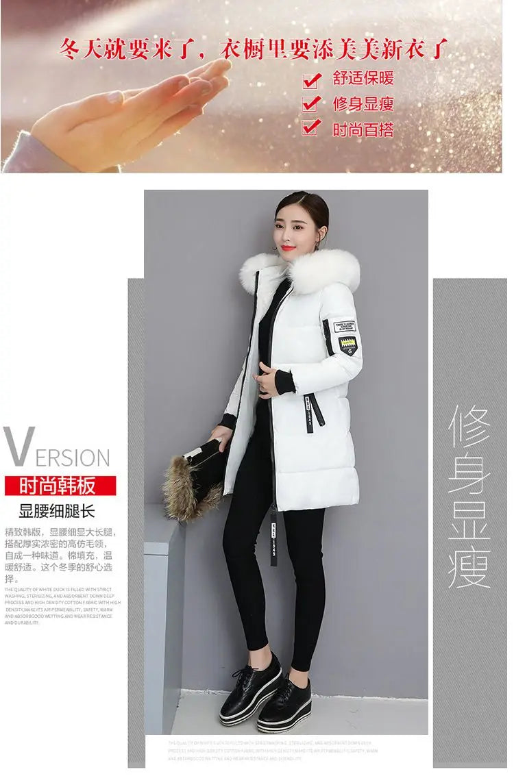 Winter Coat 2025 New Women's Thick Cotton Jacket Women Hooded Coat Medium long Casual Student Jackets Female Warm Parka Overcoat