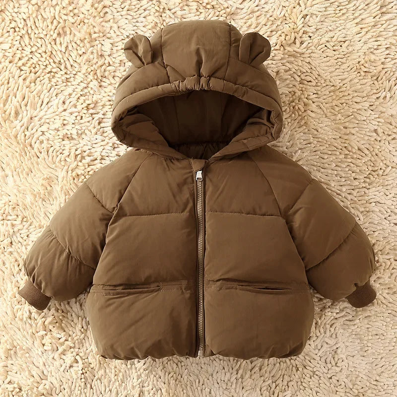 Kids Winter Down Jacket New Snow Wear Coats Thicken Warm Girls Boys' Cotton Clothes Chidlren Hooded Parkas 1-6 Years