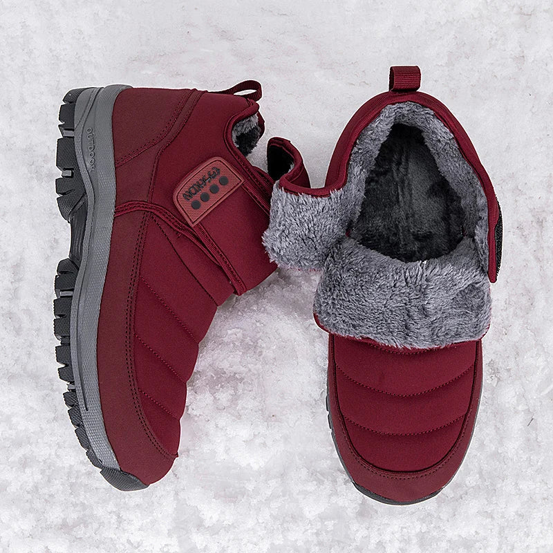 High Quality Men's Boots Warm Plush Men's Snow Boots Anti-Slip Winter Ankle Boots Outdoor Winter Shoes Men's Warm Sneakers Botas