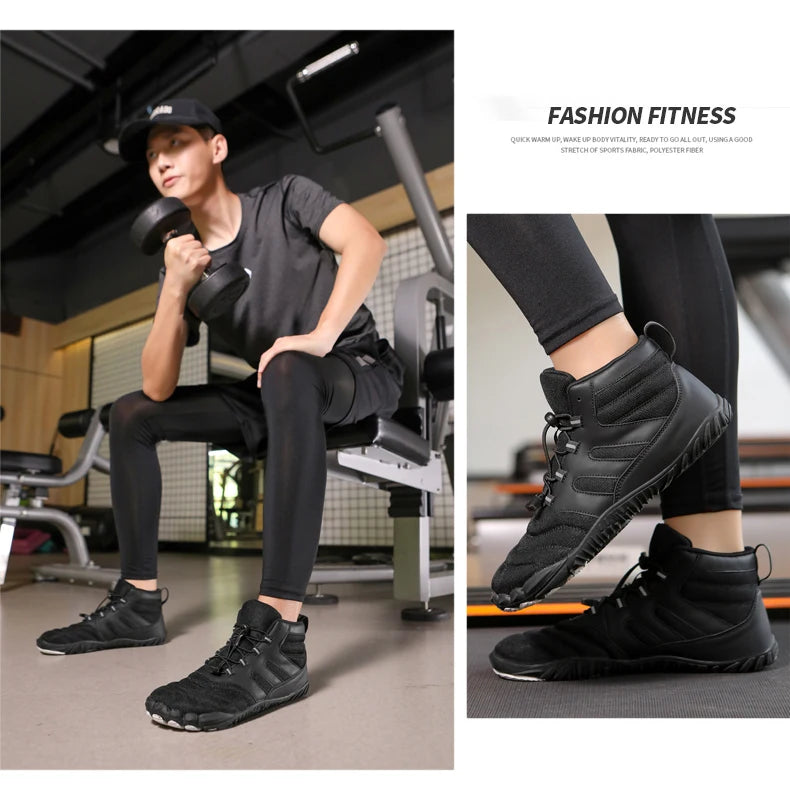 Winter Boots for Men Women Snow BareFoot Outdoor Non-slip Warm Fur Sneakers Ankle Boots waterproof mountaineering Hiking Shoes