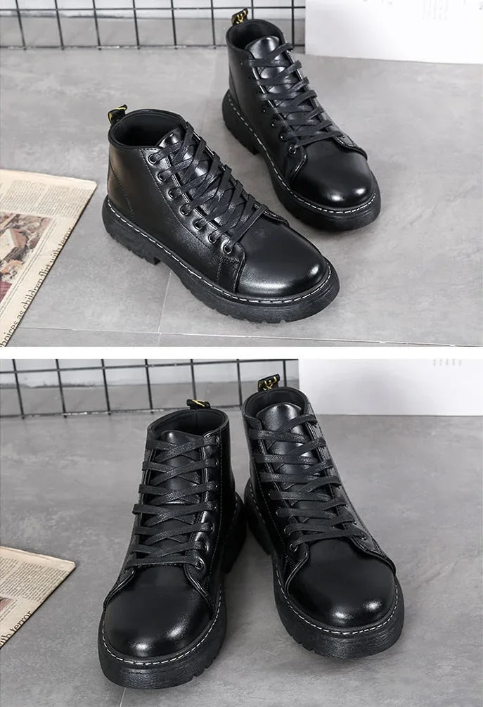 Winter Black Man Shoes Warm Boots for Men Short Barrel Booties Ankle Casual Comfortable Offers Trendy 2025 Cheap Fashion Sale