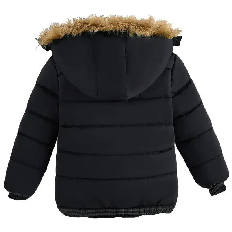 Winter Autumn Boys Girls Thick Jackets Kids Padded Fleece Warm Coats Children Hooded Cotton Outerwear Kids Snowsuit Clothes