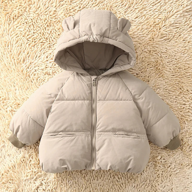 Kids Winter Down Jacket New Snow Wear Coats Thicken Warm Girls Boys' Cotton Clothes Chidlren Hooded Parkas 1-6 Years