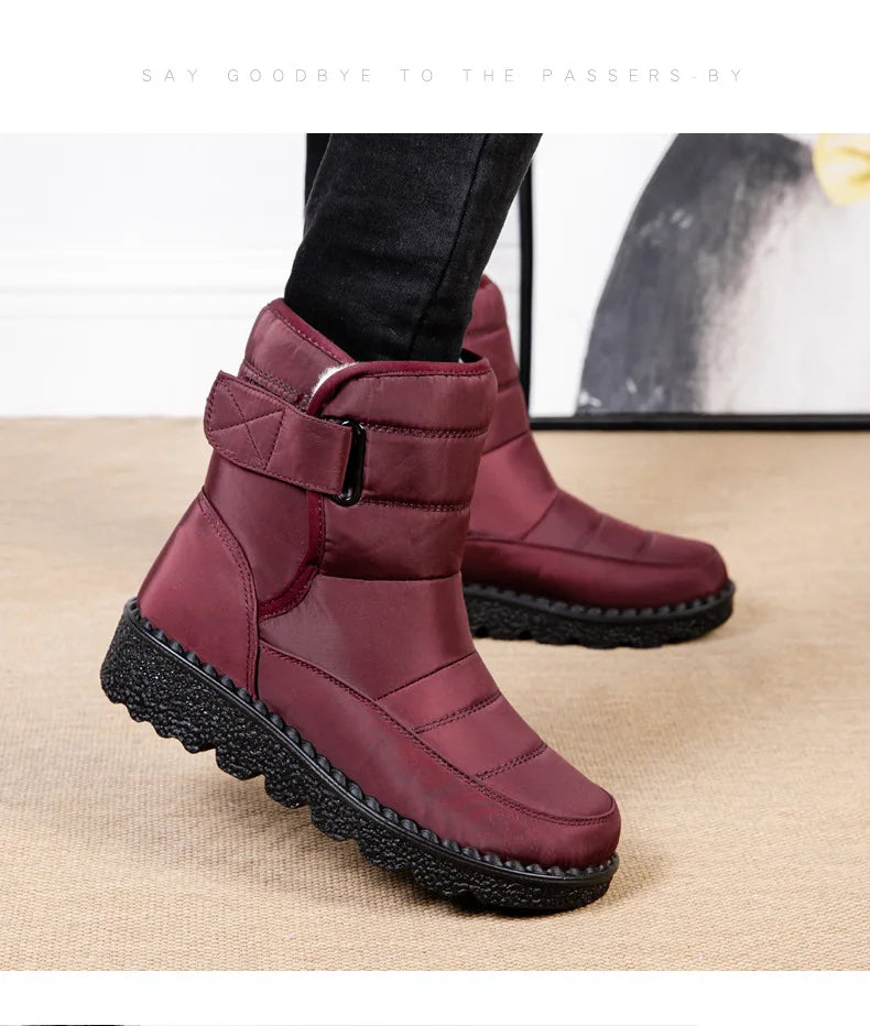 Boots Women Non Slip Waterproof Winter Snow Boots Platform Shoes for Women Warm Ankle Boots Cotton Padded Shoes Botas De Mujer