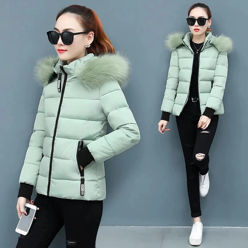 Women's Winter Parka Coat 2025 Korean Version Loose Lady Cotton Padded Outerwear Temperament Casual Ladies Down Cotton Jacket