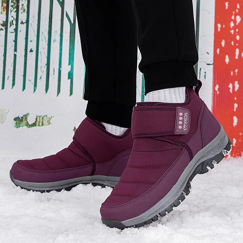 High Quality Men's Boots Warm Plush Men's Snow Boots Anti-Slip Winter Ankle Boots Outdoor Winter Shoes Men's Warm Sneakers Botas