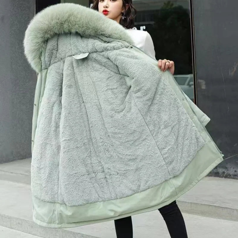 Women's Winter Jacket Hodded Fleece Padded Jacket Casual Loose Windbreaker Office Lady Matching New In Coats & Jackets Outerwear