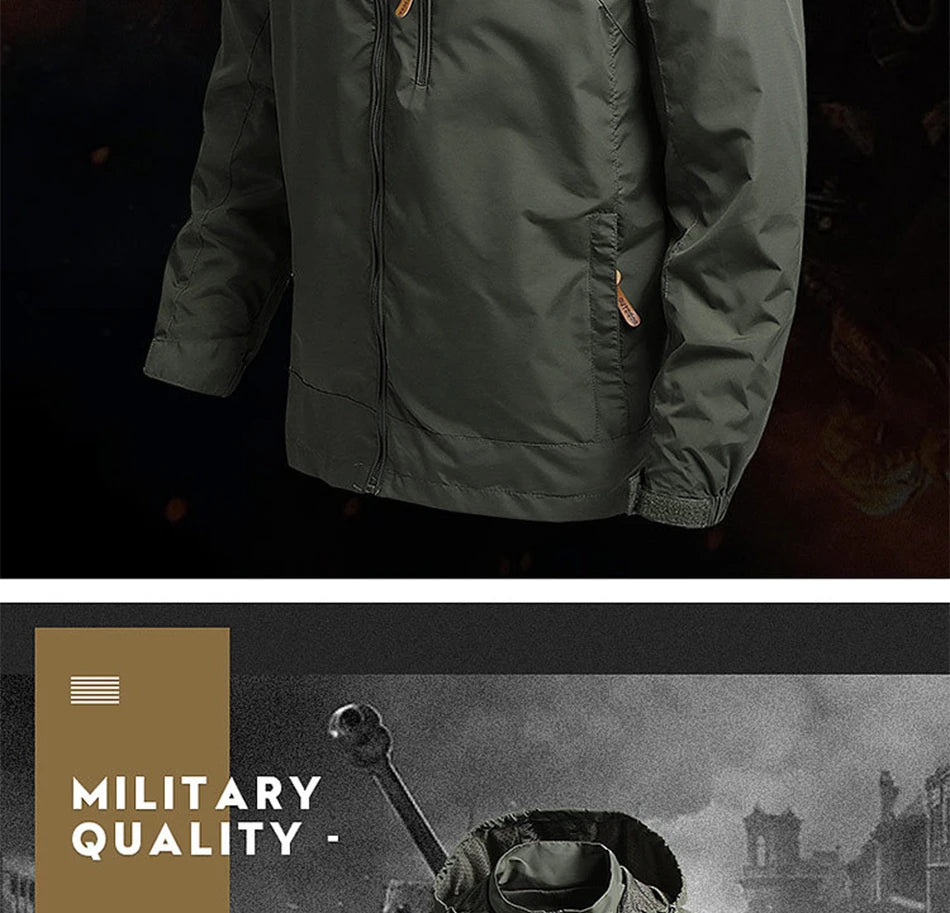 2024 Winter Jacket Fashion Coat Hoodies Camping Hiking Jacket Men's Casual Waterproof Jacket Windbreaker Men Outerwear