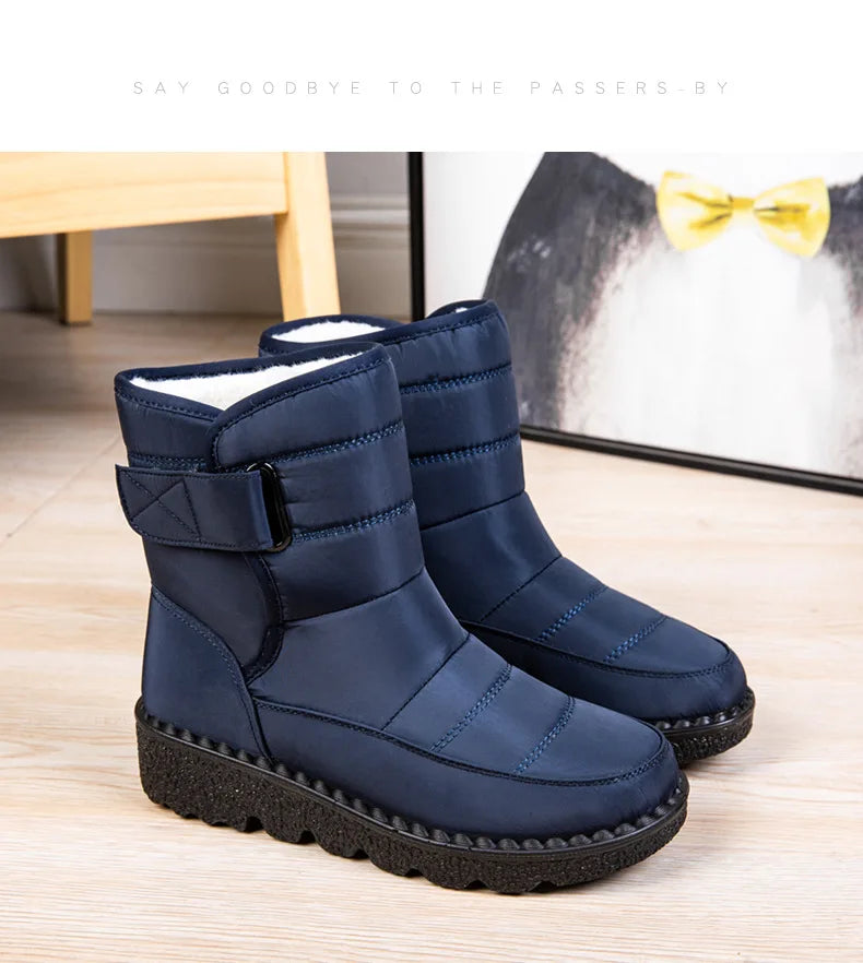 Boots Women Non Slip Waterproof Winter Snow Boots Platform Shoes for Women Warm Ankle Boots Cotton Padded Shoes Botas De Mujer