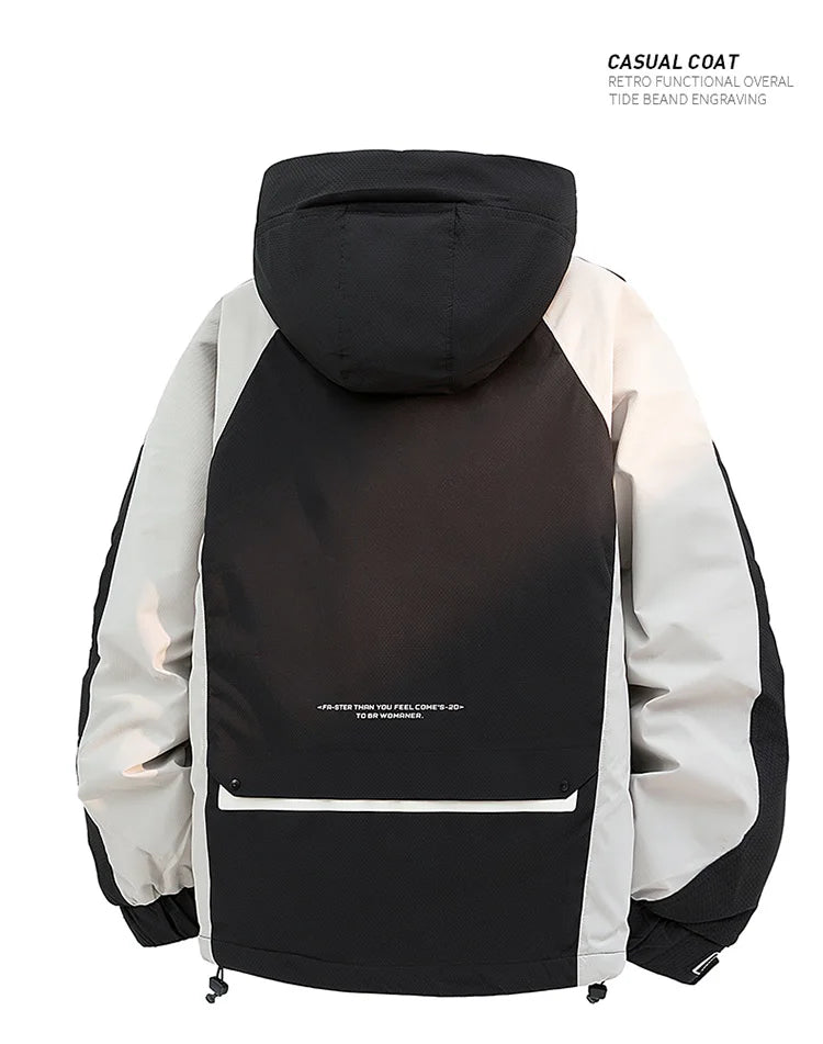 Winter Down Jacket - Outdoor Spliced Parka Outerwear