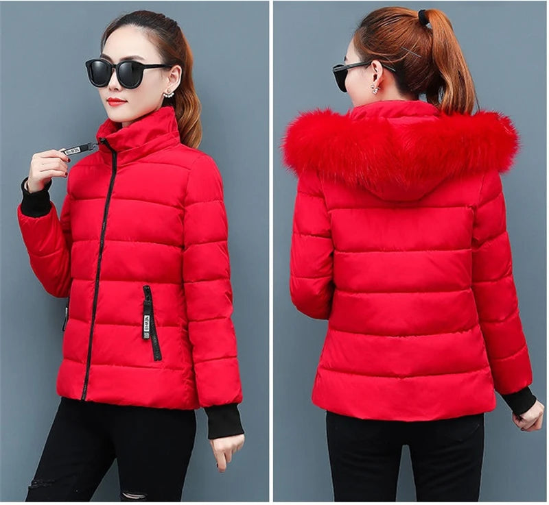 Women's Winter Parka Coat 2025 Korean Version Loose Lady Cotton Padded Outerwear Temperament Casual Ladies Down Cotton Jacket