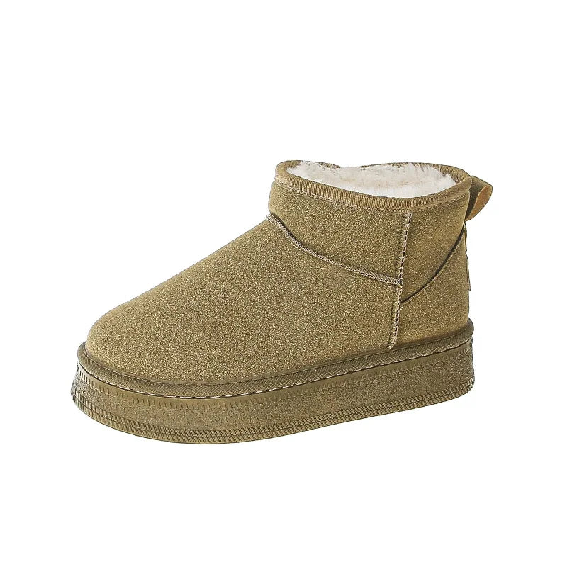 Winter warm cotton shoes for new style, thickened outer wear, slip-on short boots, anti-slip snow ground casual shoes, versatile