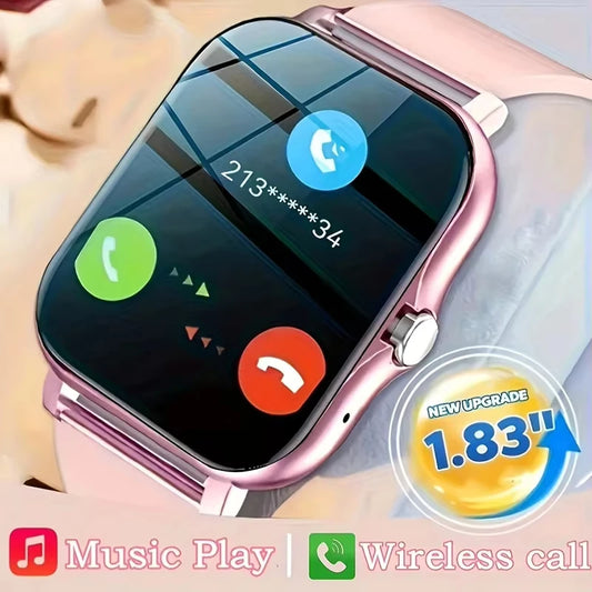 Montre connectée Bluetooth parlante avec moniteur d'oxygène dans le sang et de pression artérielle, pour femmes et hommes, cadeau de vacances 