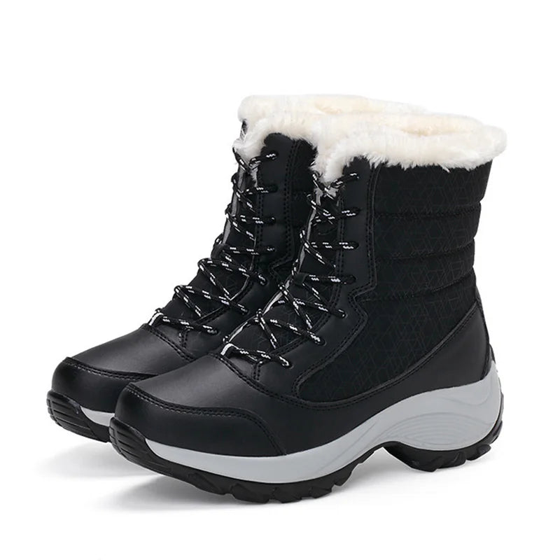 Winter Shoes Waterproof Boots Women Snow Boots Plush Warm Ankle Boots For Women Female Winter Shoes Booties Botas Mujer
