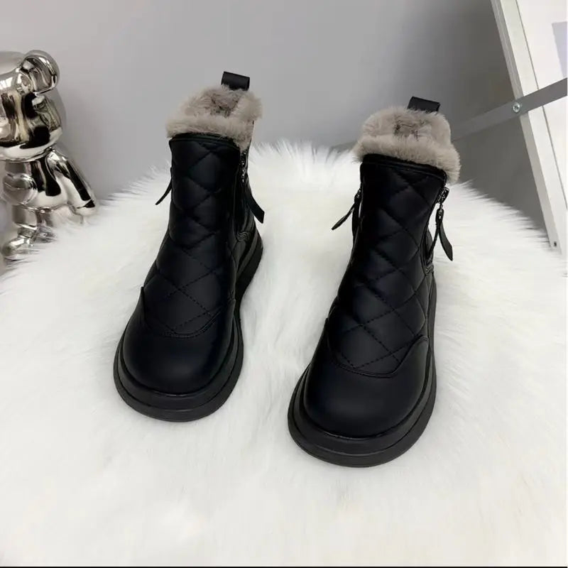 Snow Boots Women's Winter New Cotton Shoes with Wool Thick Waterproof Non-slip Warm Ankle Boots Botas De Invierno Para Mujer