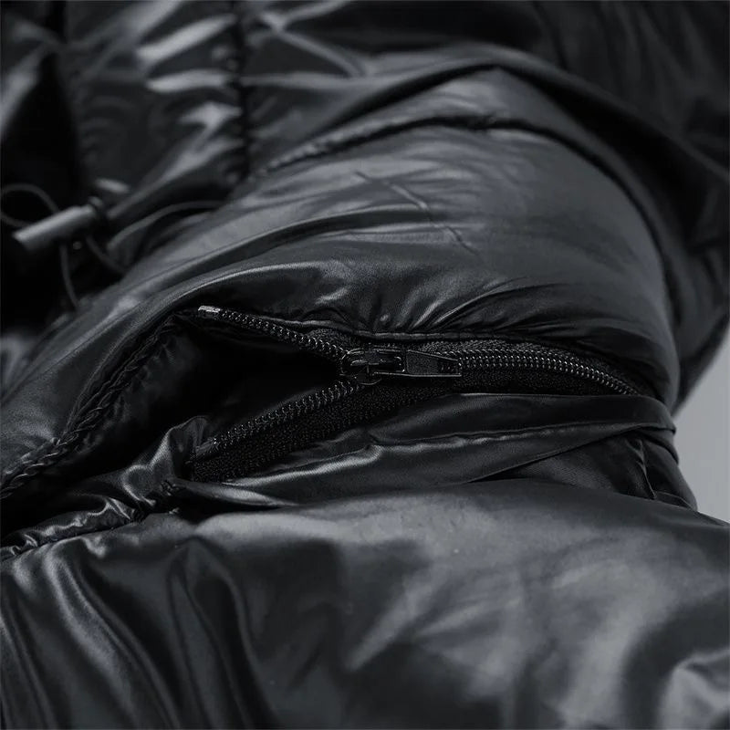 2024 Autumn and Winter New Fashion Thickened Warm Large Size Hooded Cotton-Padded Jacket Men's Casual Loose Windproof Coat M-5XL