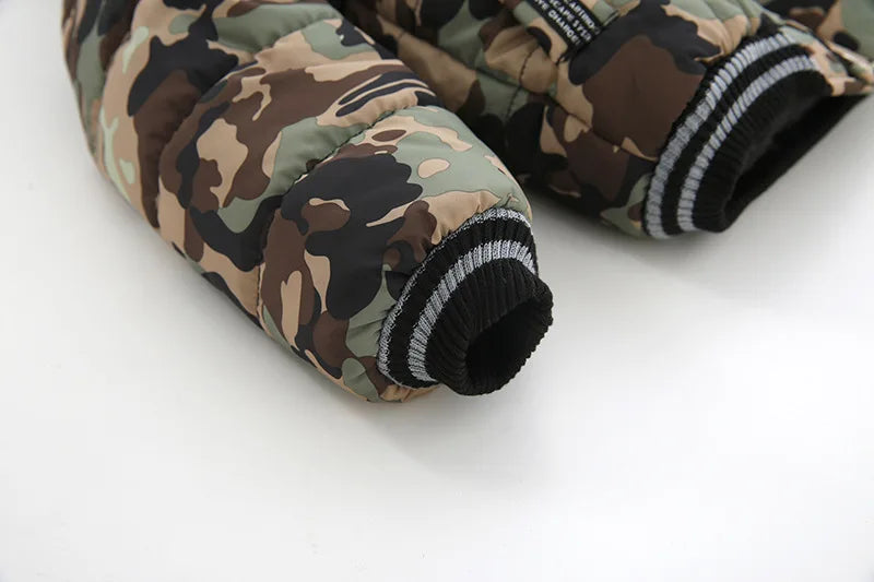 Autumn Winter Boys Jacket New Keep Warm Baby Coat Hooded Zipper Fashion Fur Collar Boys Outerwear 2 3 4 5 6 Years Kids Clothes