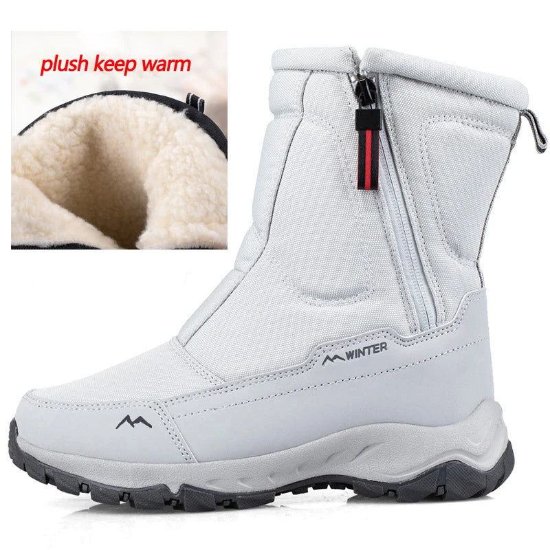 Men Boots 2025 Winter Shoes For Men Warm Snow Boots Mid-calf Men Warm Shoes Thick Plush Winter Boots For Men Women Cotton Shoes