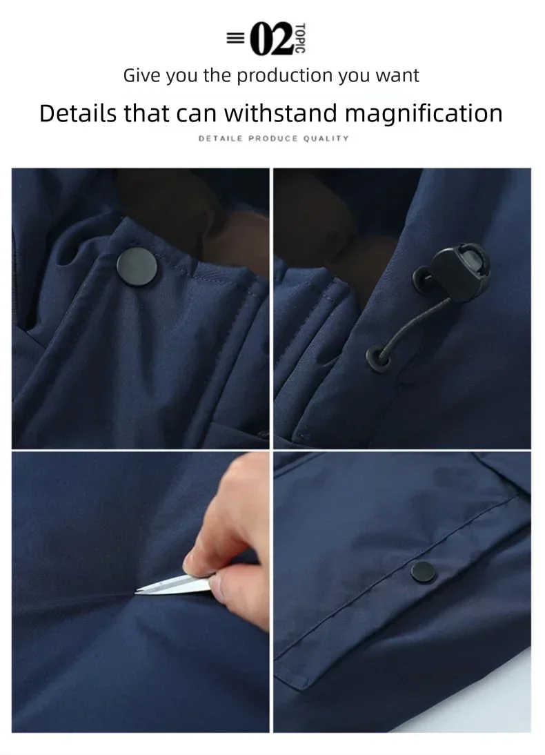 Winter New Fashionable Waterproof  Thick Warm Hooded Cotton Jacket For Men's Casual Loose Retro Sports Jacket