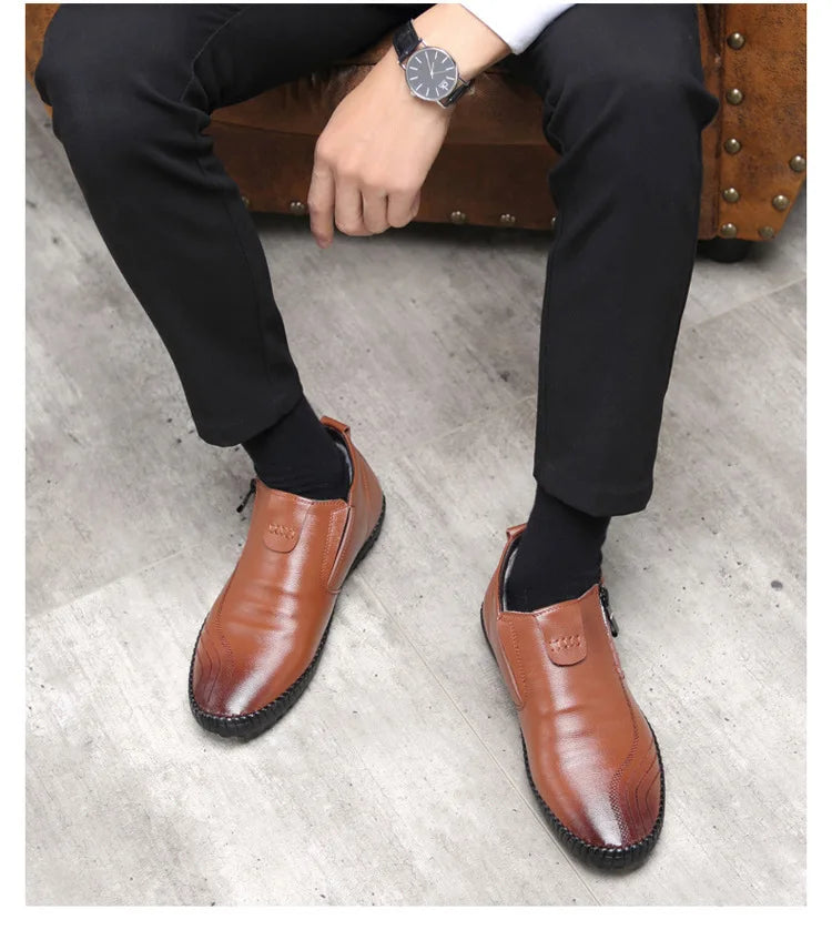 2025 Natural Wool Winter Shoes Men Genuine Leather Warmest Snow Boots Army Homme Walking Botas Hombre Platform Boots