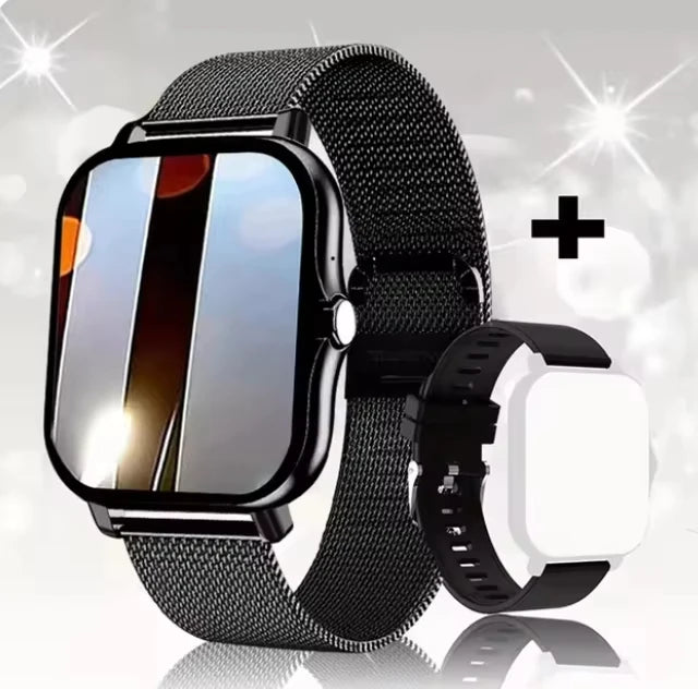 Montre connectée Bluetooth parlante avec moniteur d'oxygène dans le sang et de pression artérielle, pour femmes et hommes, cadeau de vacances 