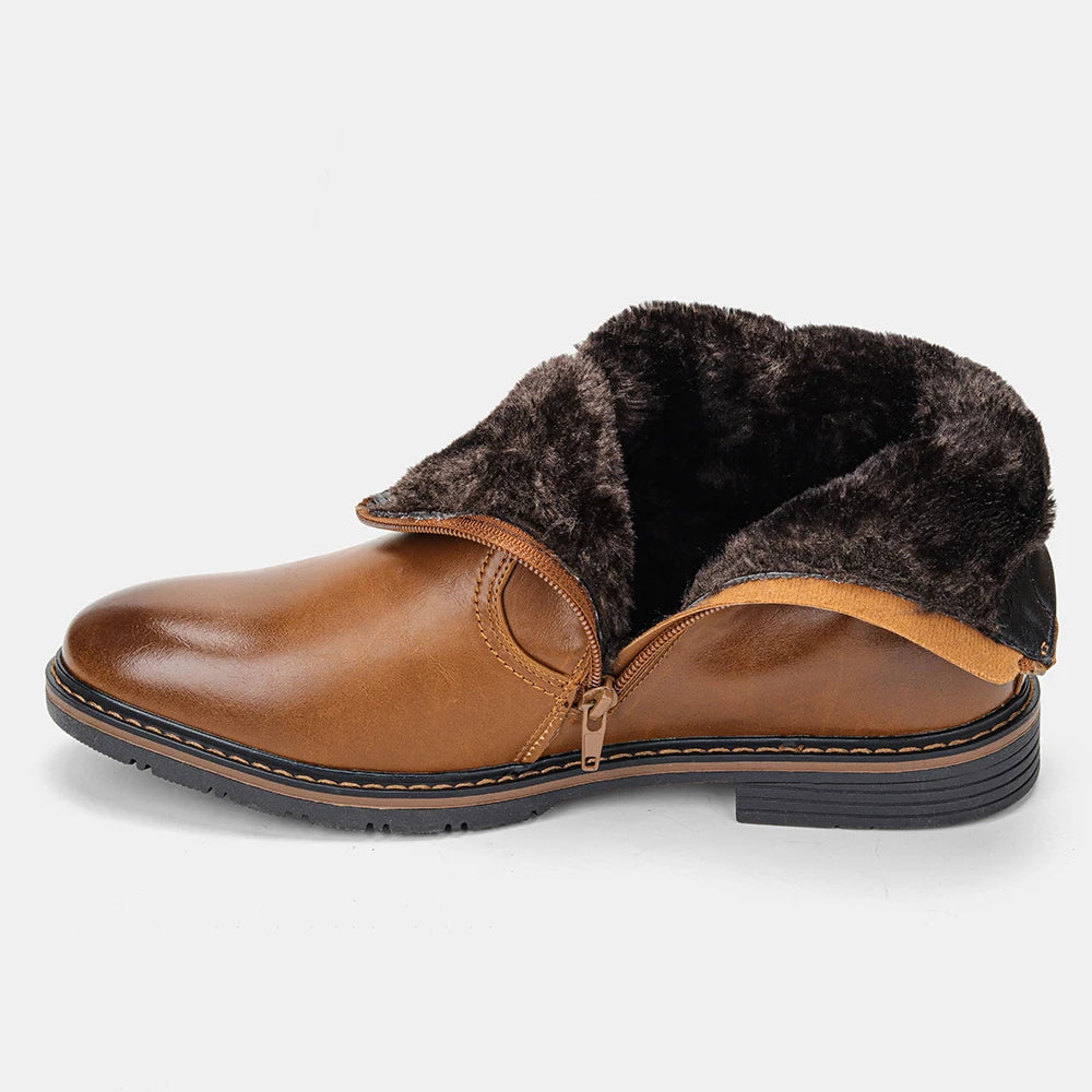 Men Winter Boots Vintage Ankle Warm Men's Winter Shoes #DM5277