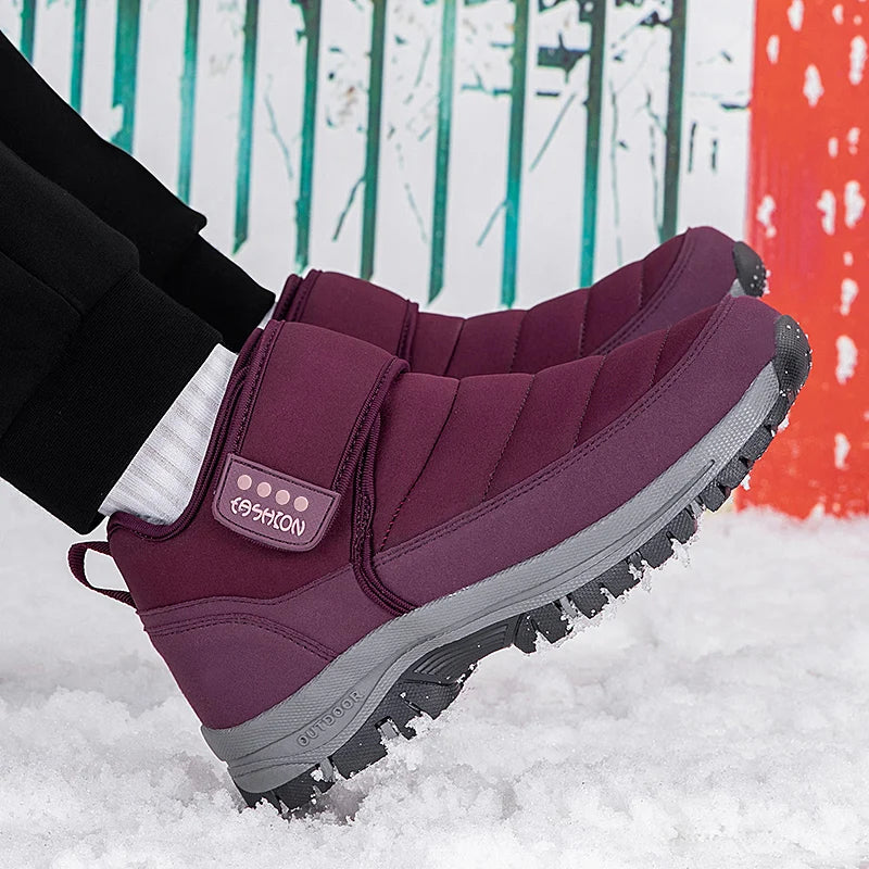 High Quality Men's Boots Warm Plush Men's Snow Boots Anti-Slip Winter Ankle Boots Outdoor Winter Shoes Men's Warm Sneakers Botas