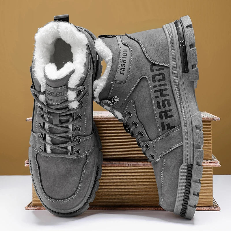 Men's high top denim boots, casual sports shoes, trendy and fashionable men's boots