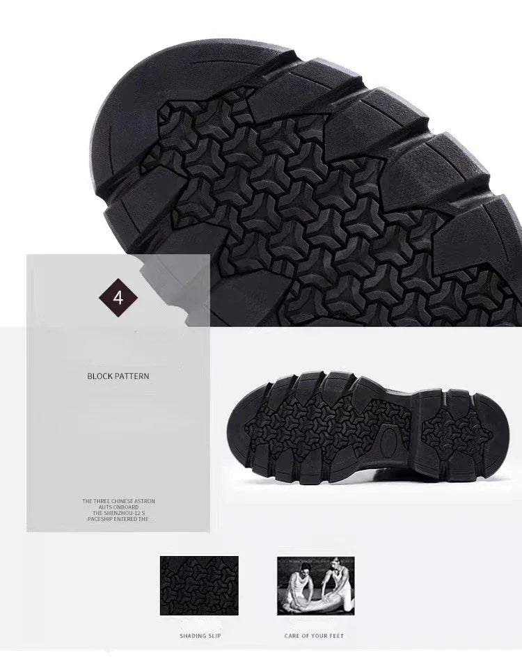 New Motorcycle and Ankle Boots Waterproof Boots Men Leather Shoes Men Casual Boot Bota Masculina Men's High-top Fashion Shoes