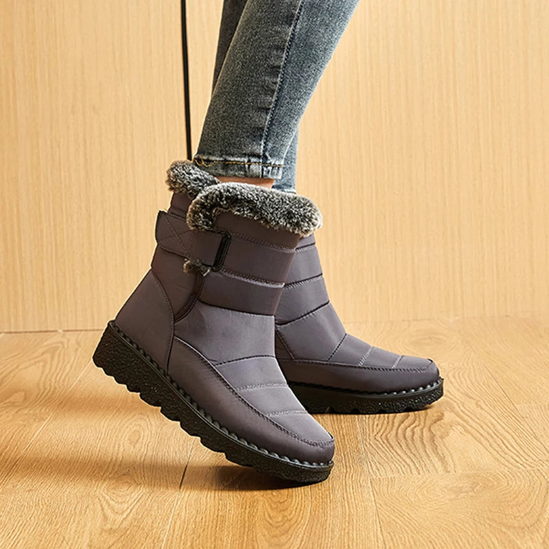 Winter Shoes Women Keep Warm Snow Boots 2025 Waterproof Non-Slip Cotton Padded Shoes Woman Platform Thicken Plush Ankle Boots