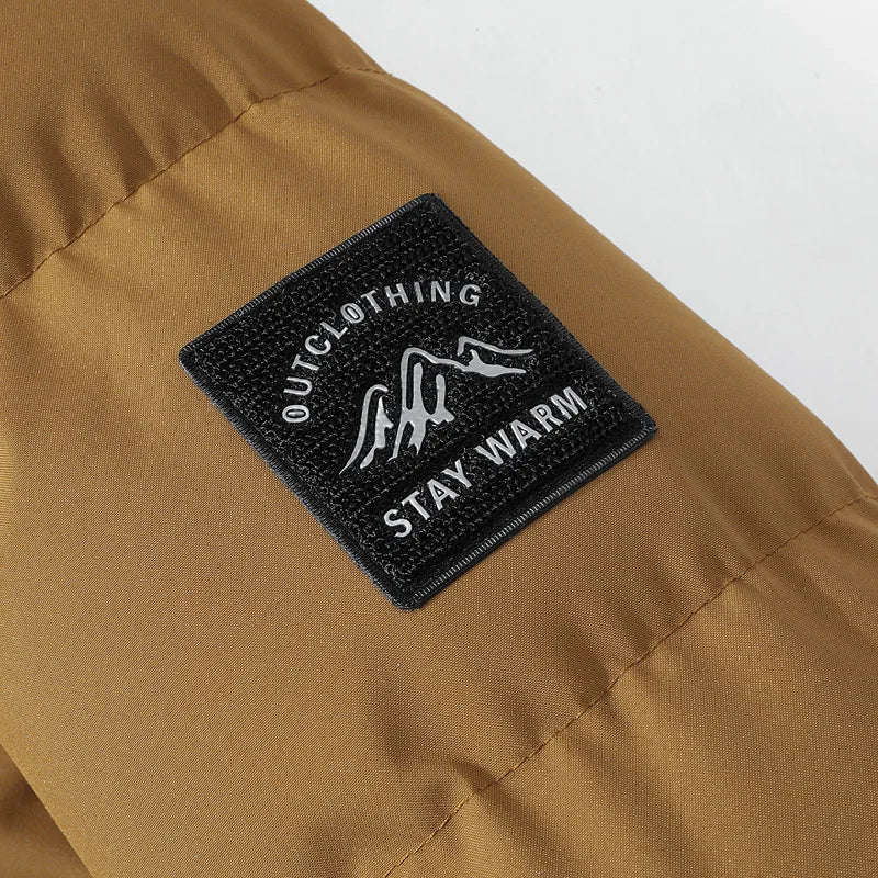 New Windproof Thickening Men Tops Outdoors Loose Versatile Comfort Keep Warm Coats Winter Fashion Casual Solid Hooded Parka Men