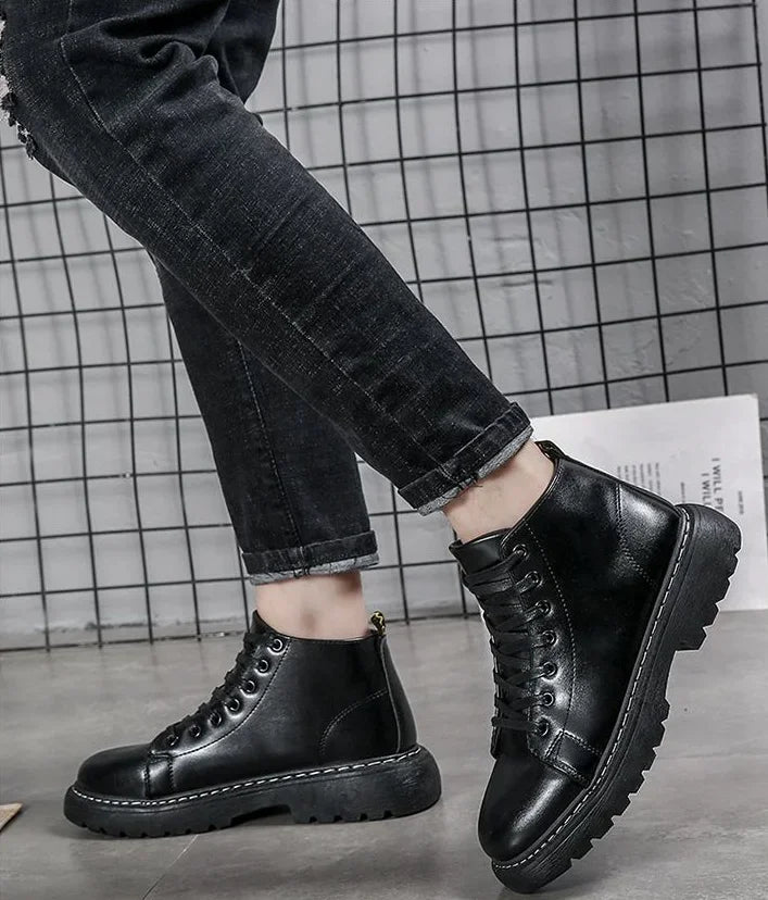 Winter Black Man Shoes Warm Boots for Men Short Barrel Booties Ankle Casual Comfortable Offers Trendy 2025 Cheap Fashion Sale