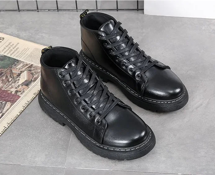 Winter Black Man Shoes Warm Boots for Men Short Barrel Booties Ankle Casual Comfortable Offers Trendy 2025 Cheap Fashion Sale