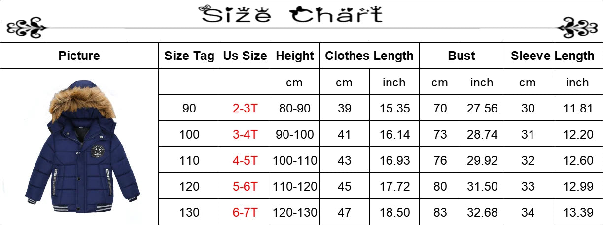 2025 Winter Children Warm Clothing Boys Down Jacket Baby Polyester Fiber Hooded Coat Thicken Outerwear Kids Solid Color Parka