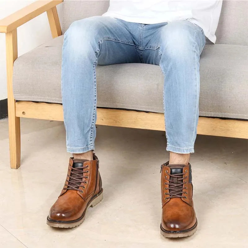 2024 New Men's Winter Shoes Warm Comfortable Non-Slip Men Winter Boots #KD5251