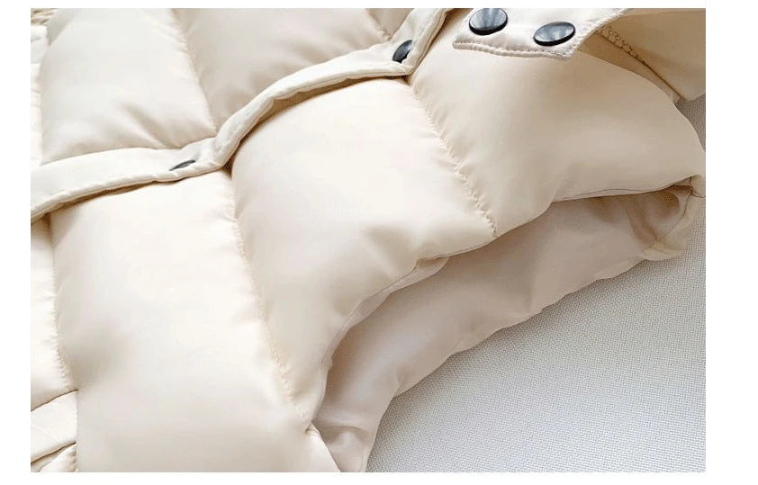 1-12Y Winter Warm Sleeveless Jacket For Children Jacket Thicken Hooded Vest For Boys Girls Kids Waistcoat Coat Insulated Vest