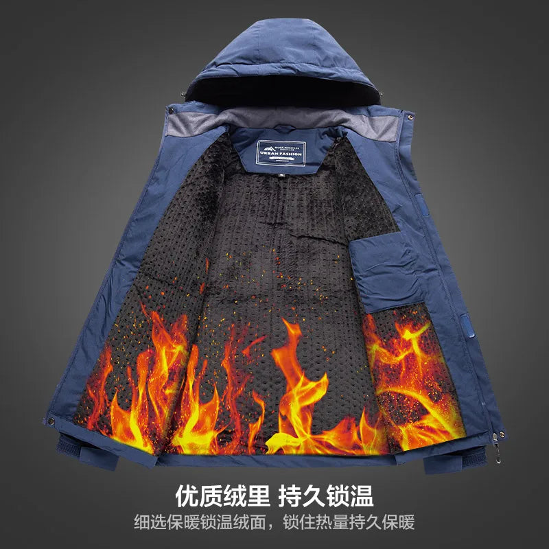 Winter Parka Men Windbreak Plus Thick Warm Windproof Fur Coats Male Military Hooded Anorak Jackets Men's Winter Jackets