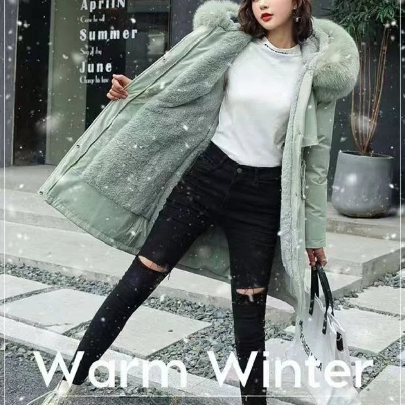 Women's Winter Jacket Hodded Fleece Padded Jacket Casual Loose Windbreaker Office Lady Matching New In Coats & Jackets Outerwear