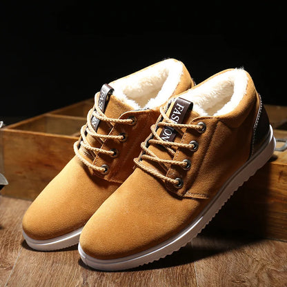 Men's Plush Warm Winter Ankle Boots