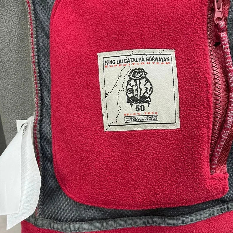 Winter Wool Jacket Men's Mountaineering Double-layer Thick Pocket Jacket Outdoor High Neck Windproof Skiing Sweatshirt Jacket Me