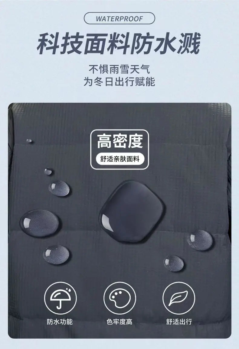 Winter New Shorts high-end White Duck Down Jacket Men Waterproof Casual Outdoor Portable Lightweight Plaid Male Padded Coats