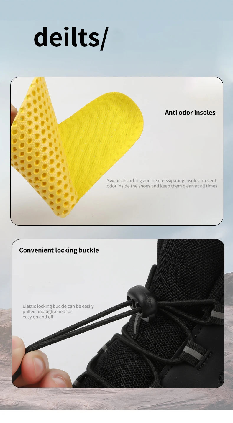 Winter Boots for Men Women Snow BareFoot Outdoor Non-slip Warm Fur Sneakers Ankle Boots waterproof mountaineering Hiking Shoes