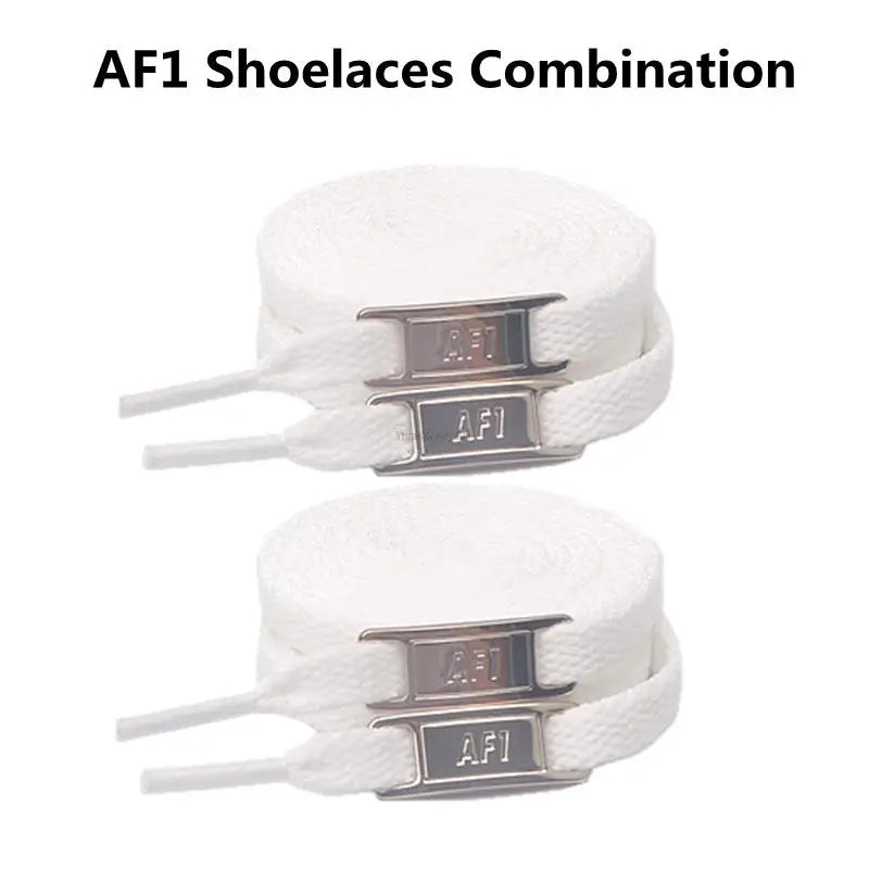 Combinaison de lacets AF1 originaux, lacets plats blancs et décoration de chaussures, accessoires pour chaussures Air Force One 