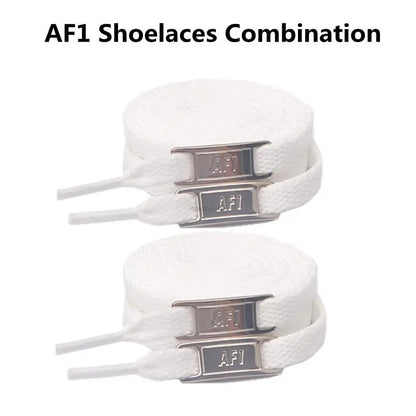 Combinaison de lacets AF1 originaux, lacets plats blancs et décoration de chaussures, accessoires pour chaussures Air Force One 