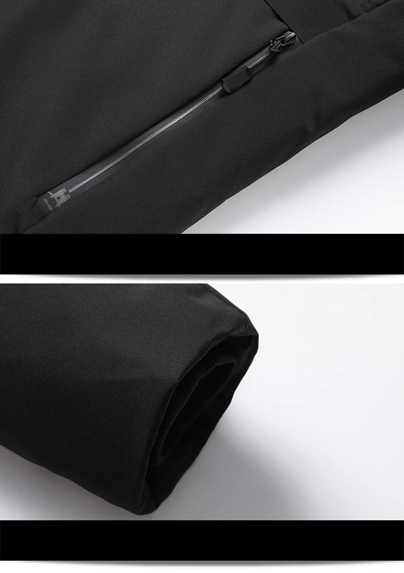 Winter Thermal Warm Fleece Jackets for Men Parka Men Climbing Thicken Jacket Outdoor Windbreak Men's Winter Coats Removable Hood