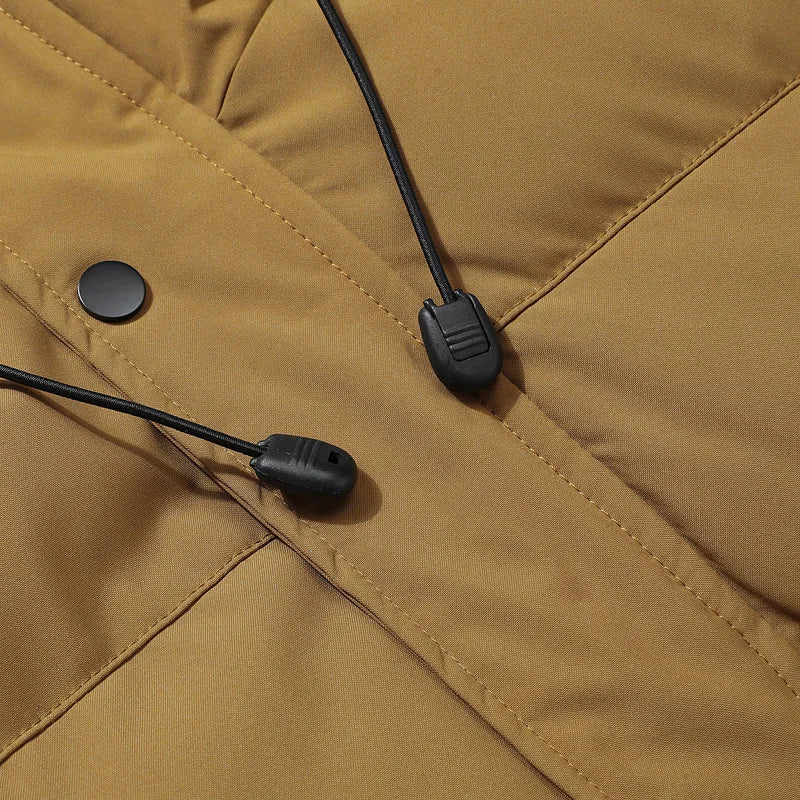 New Windproof Thickening Men Tops Outdoors Loose Versatile Comfort Keep Warm Coats Winter Fashion Casual Solid Hooded Parka Men