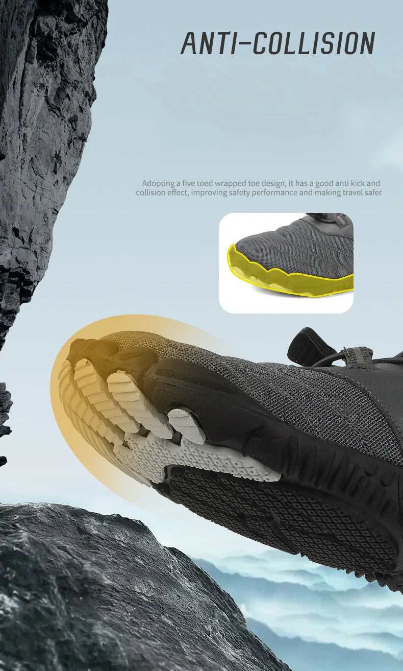 Winter Boots for Men Women Snow BareFoot Outdoor Non-slip Warm Fur Sneakers Ankle Boots waterproof mountaineering Hiking Shoes