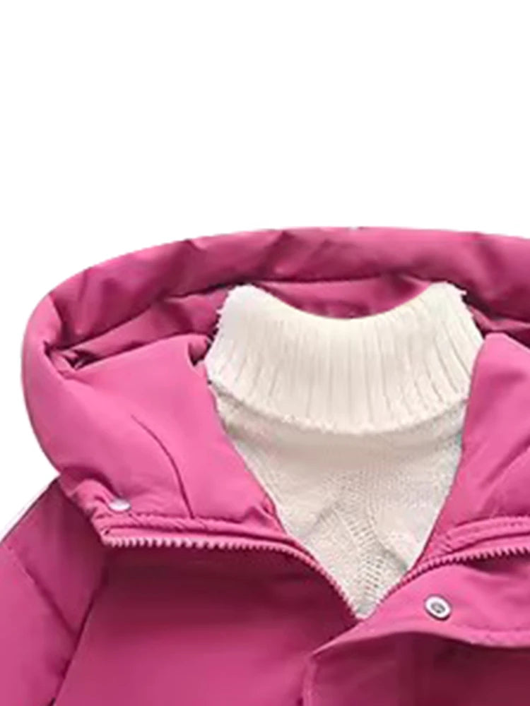 Winter Jacket For Girl Parkas Cotton Padded Baby Down Jacket Long Sleeve Baby Girls Outerwear Coat Loose Thicken Warm Kid Girl