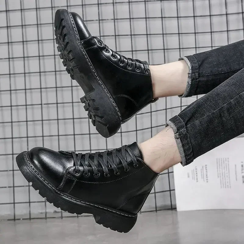 Winter Black Man Shoes Warm Boots for Men Short Barrel Booties Ankle Casual Comfortable Offers Trendy 2025 Cheap Fashion Sale